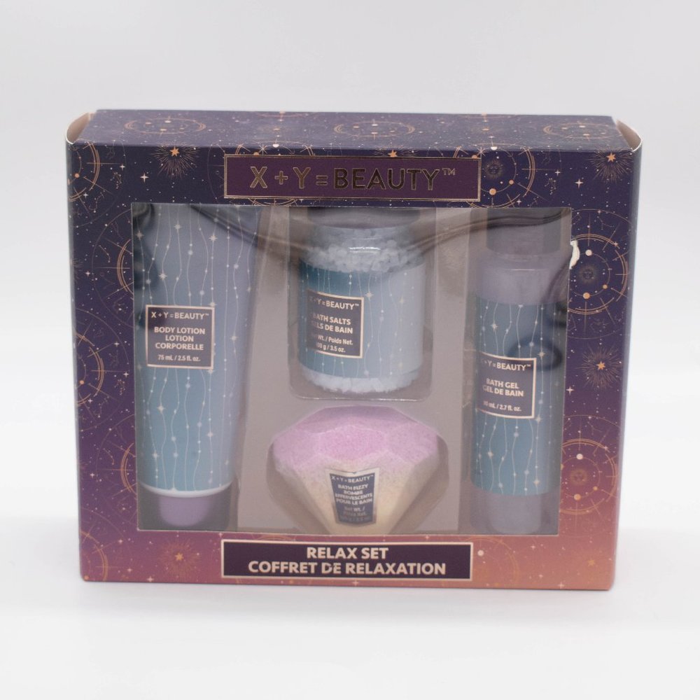 X+Y=BEAUTY Lotion, Shower‎ Gel, Bath Salt & Bath Fizz Relax Set